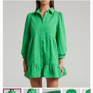 Showpo Vibrant Green Mini Dress